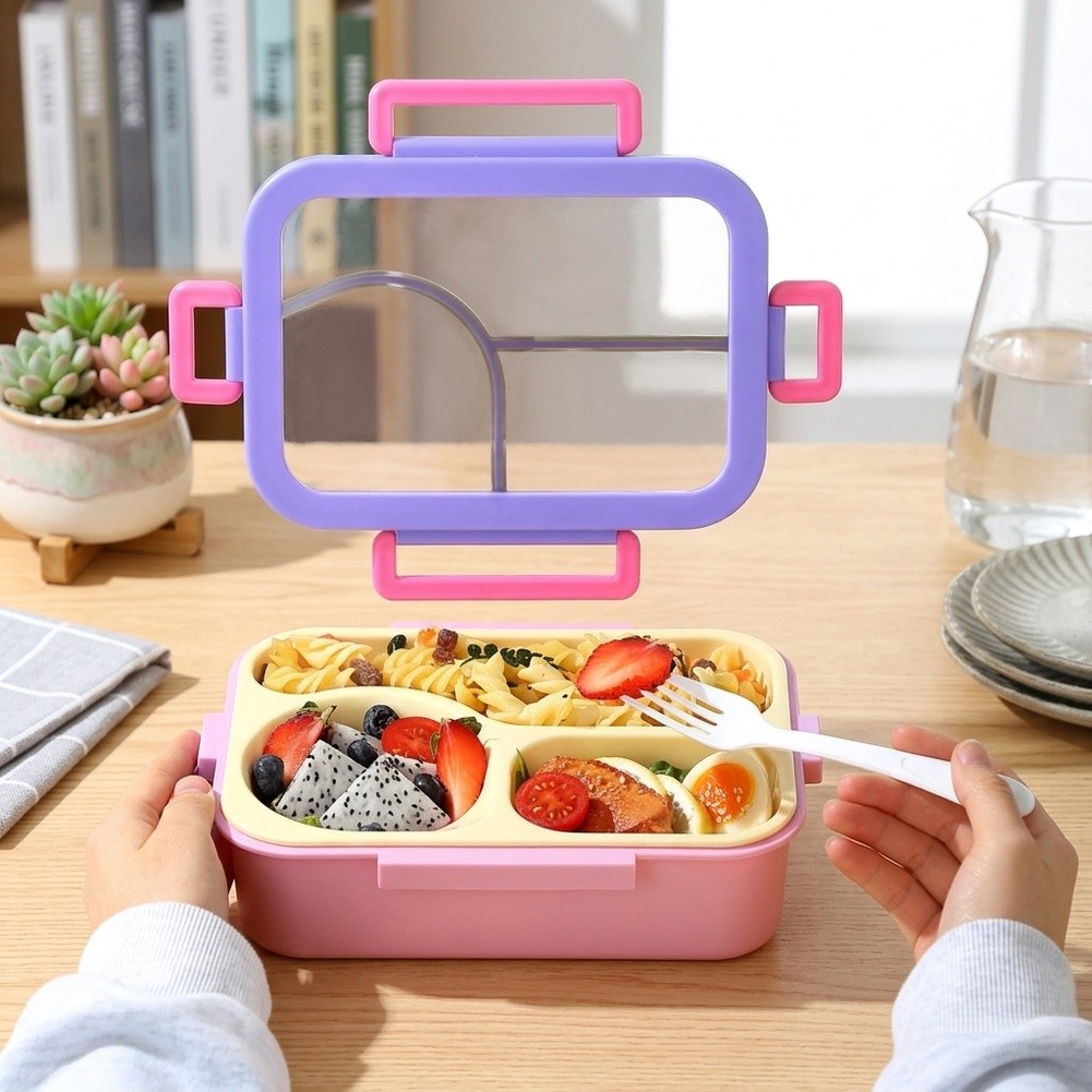Meal Prep Lunch Boxes - Stainless Steel Bento/Box 3 Compartment Leak-Proof