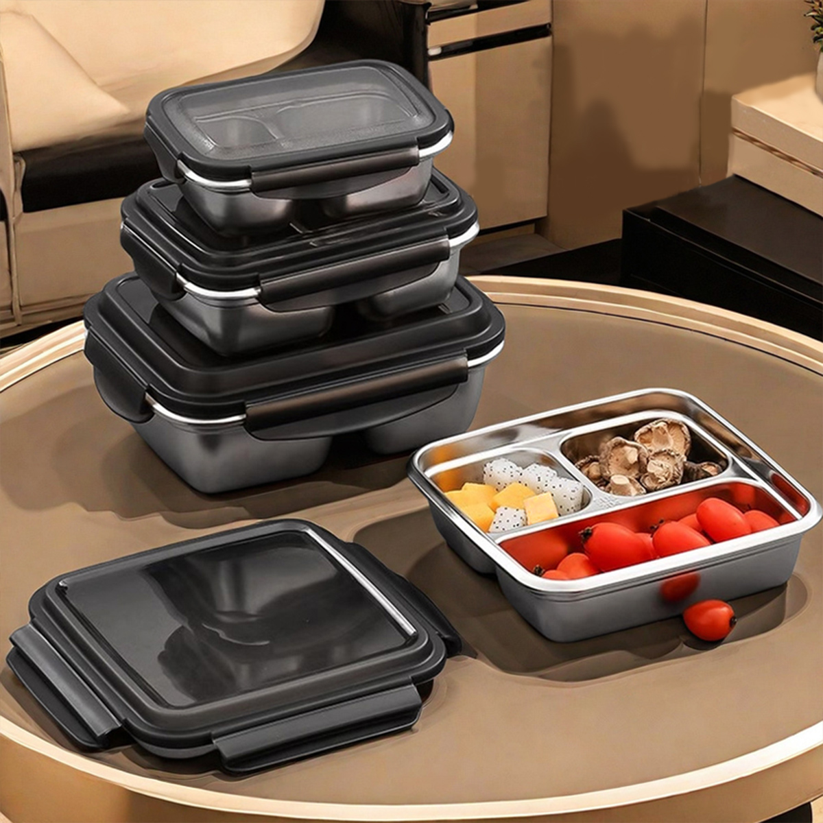 WORTHBUY 2/3 Grids 304 Stainle - огляд і ціна Meal Prep Lunch Boxes