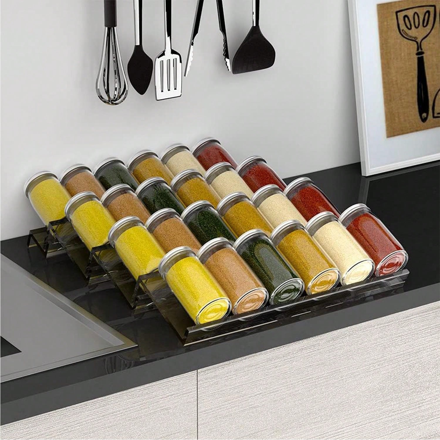 4 Layer Spice Drawer Organizer - огляд і ціна Spice Jar Labels