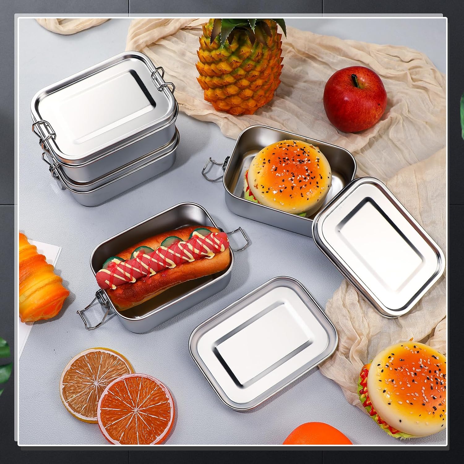 Stainless Steel Food Storage C - огляд і ціна Meal Prep Lunch Boxes