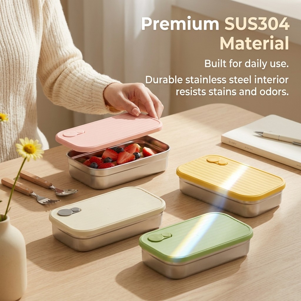Stainless Steel Bento Box Meta - огляд і ціна Meal Prep Lunch Boxes