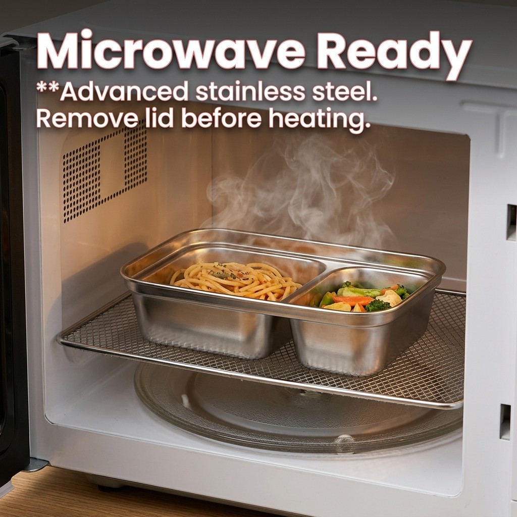 Microwave Safe 304 Stainless S - огляд і ціна Meal Prep Lunch Boxes