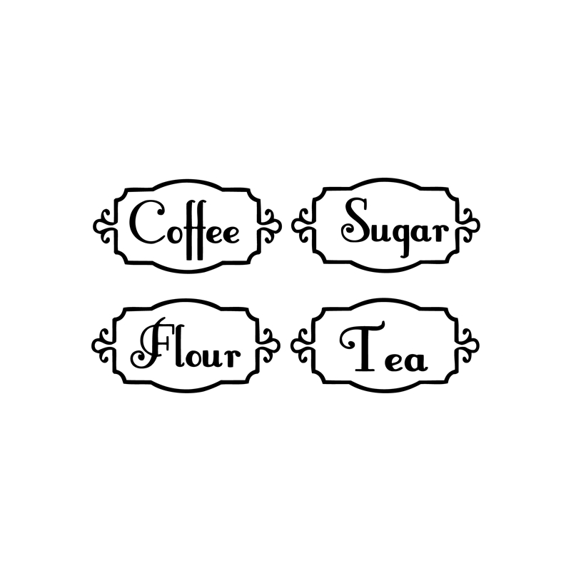 Kitchen Labels , Set of 4 kitc - огляд і ціна Spice Jar Labels