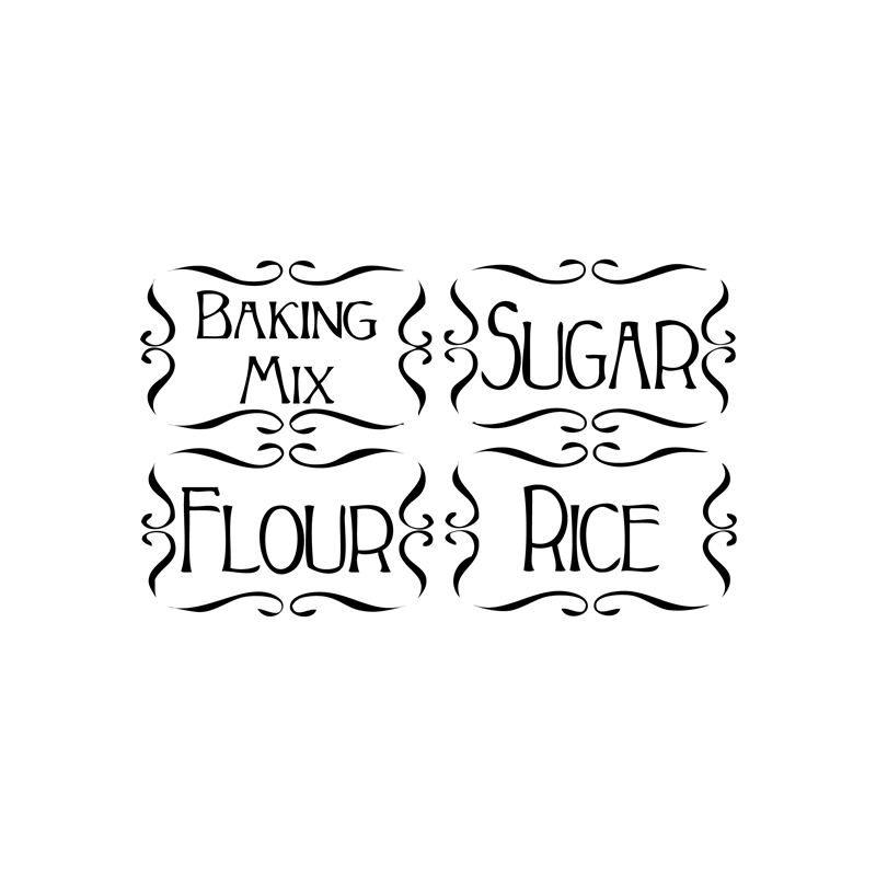 Kitchen Labels , Set of 4 kitc - огляд і ціна Spice Jar Labels