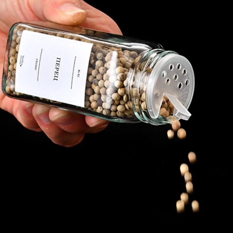 Square Spice Jars Set with Woo - огляд і ціна Spice Jar Labels