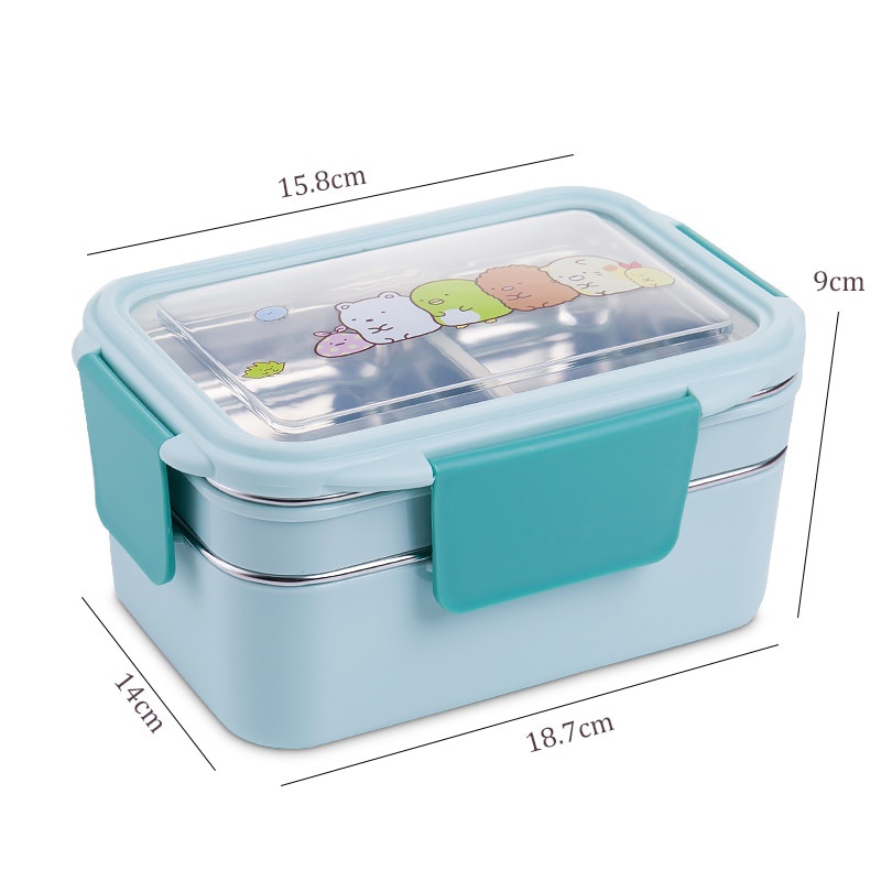 With Random Pattern Cartoon Lu - огляд і ціна Meal Prep Lunch Boxes