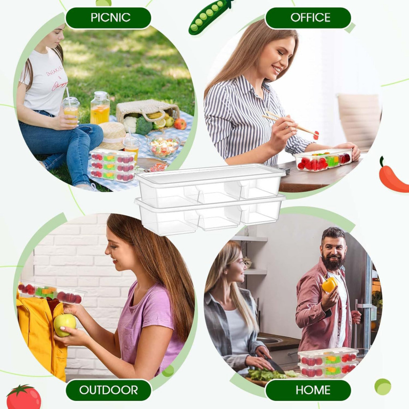 【25-Count 3-Section Food Conta - огляд і ціна Meal Prep Japanese Food
