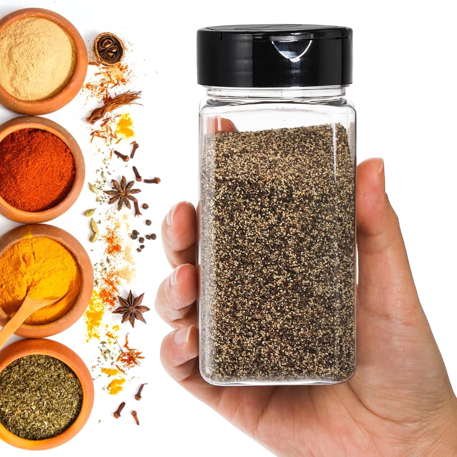 Square Large Plastic Spice Jar - огляд і ціна Spice Jar Labels