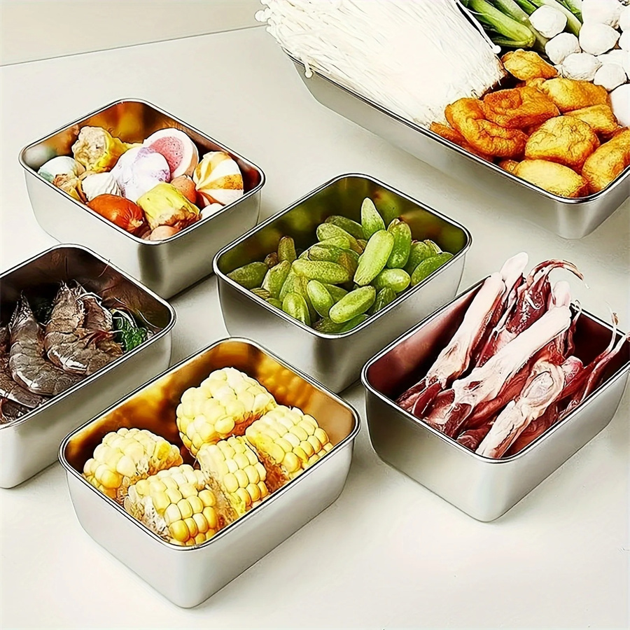 1/3/5pcs Stainless Steel Food  - огляд і ціна Meal Prep Lunch Boxes