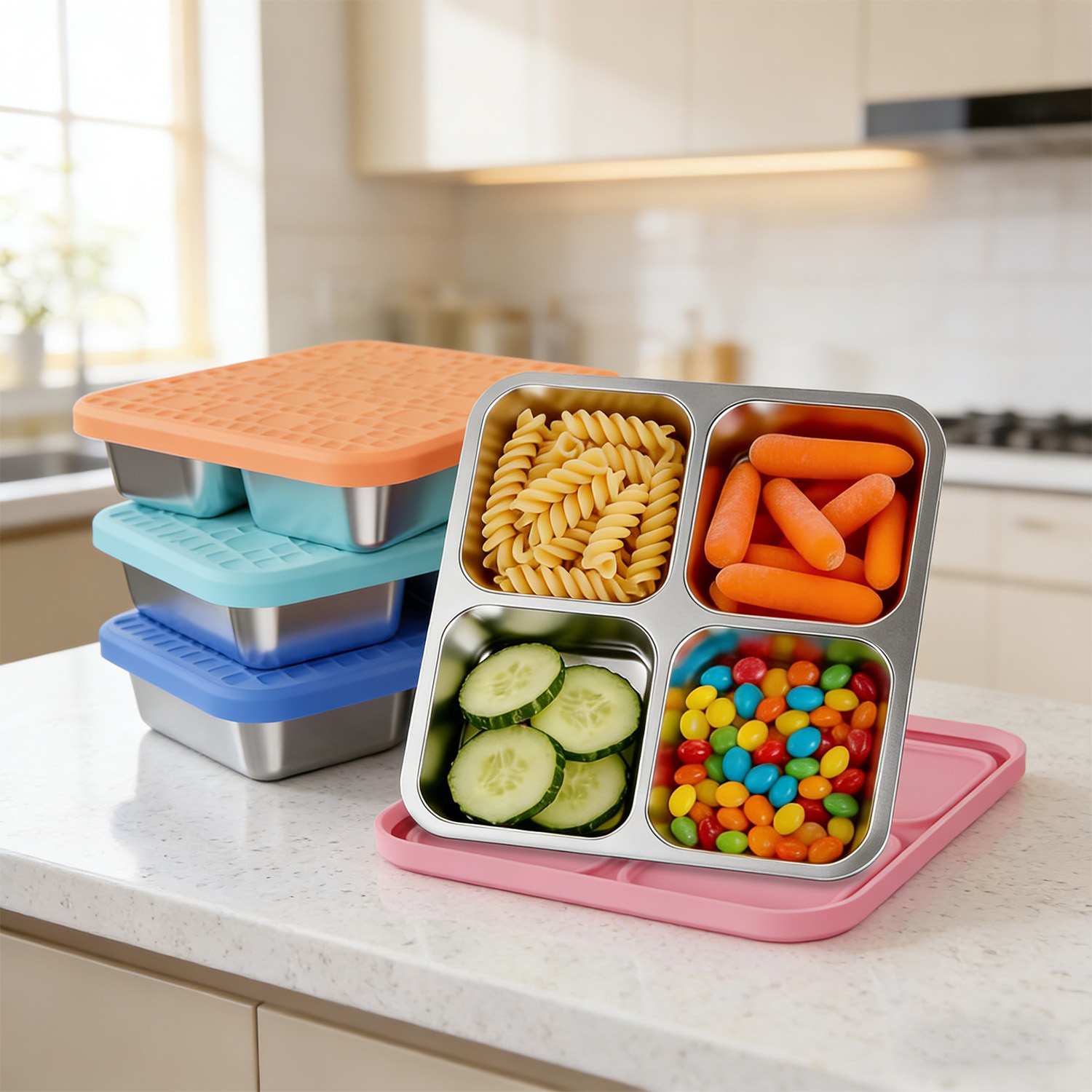 304 Stainless Steel Divided Lu - огляд і ціна Meal Prep Lunch Boxes